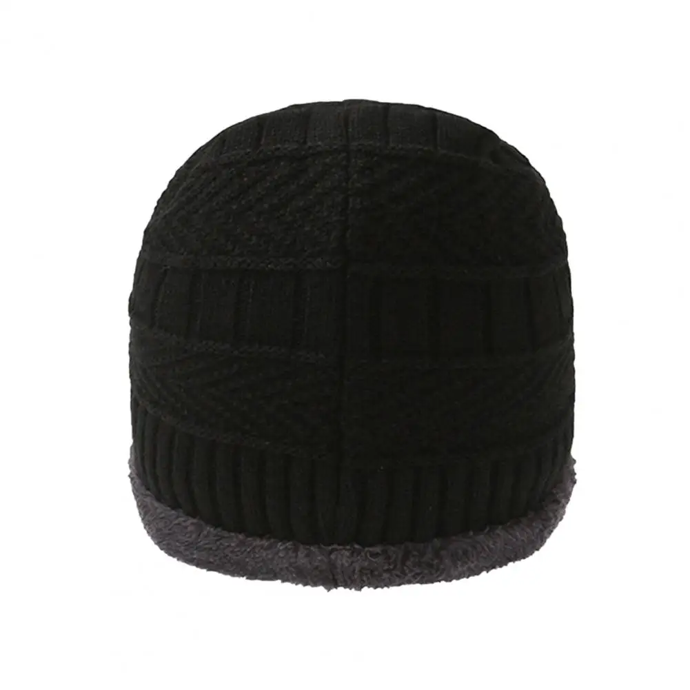 Gorro con forro polar térmico, conjunto de guantes y bufanda, gorro de invierno para hombre, conjunto de guantes y bufanda, tejido grueso, cálido, elástico, a prueba de viento