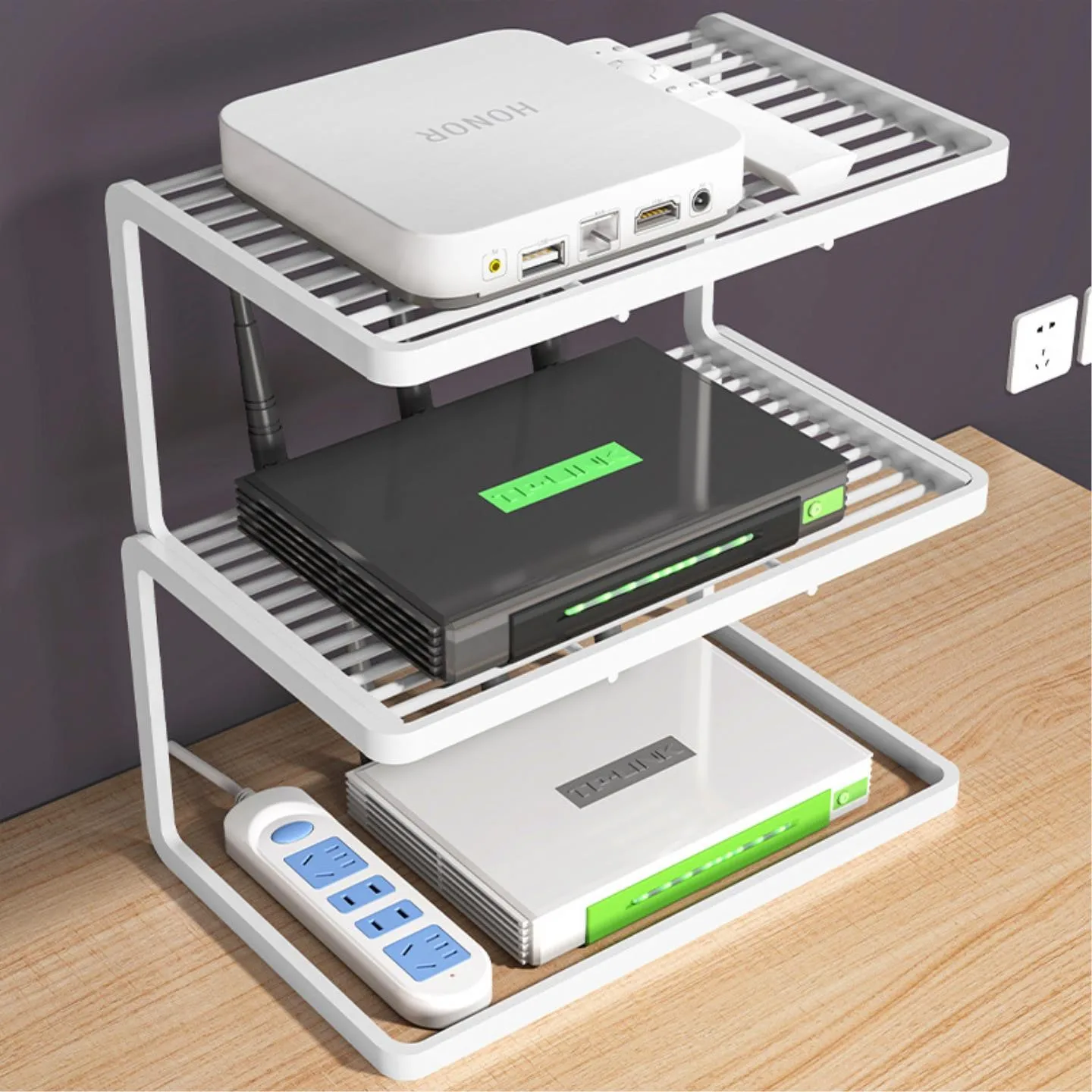 Home Desktop Multi-layer Optical  TV Box Router Storage Rack TV Set Top Box Placement Shelf Cable Organizer Accessories