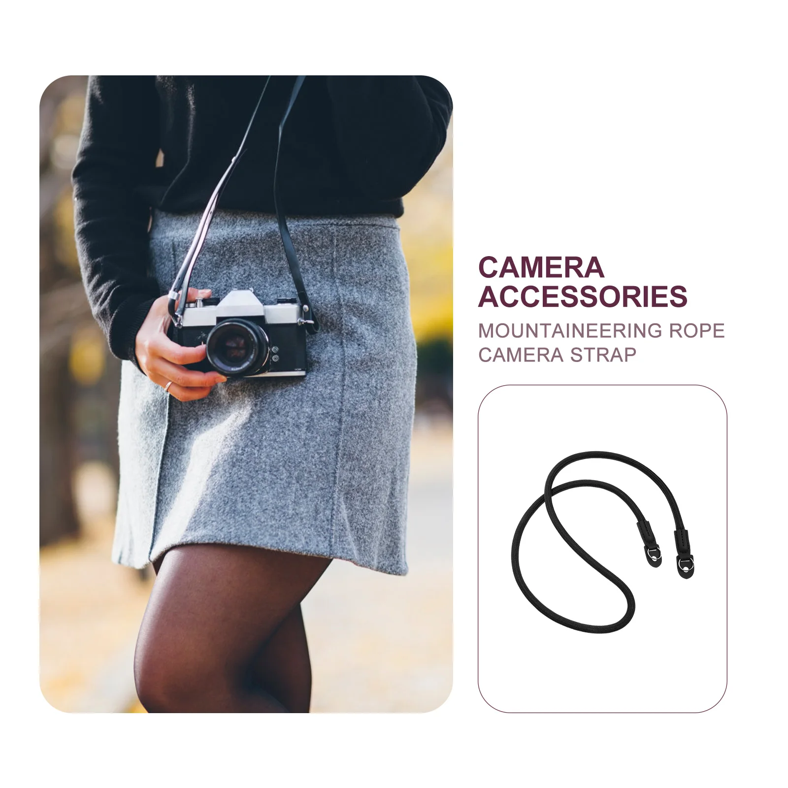 

Camera Strap Stainless Steel Microfiber Adjustable Length Cross Body Shoulder Neck Travel Ropes Strong Capacity Camera
