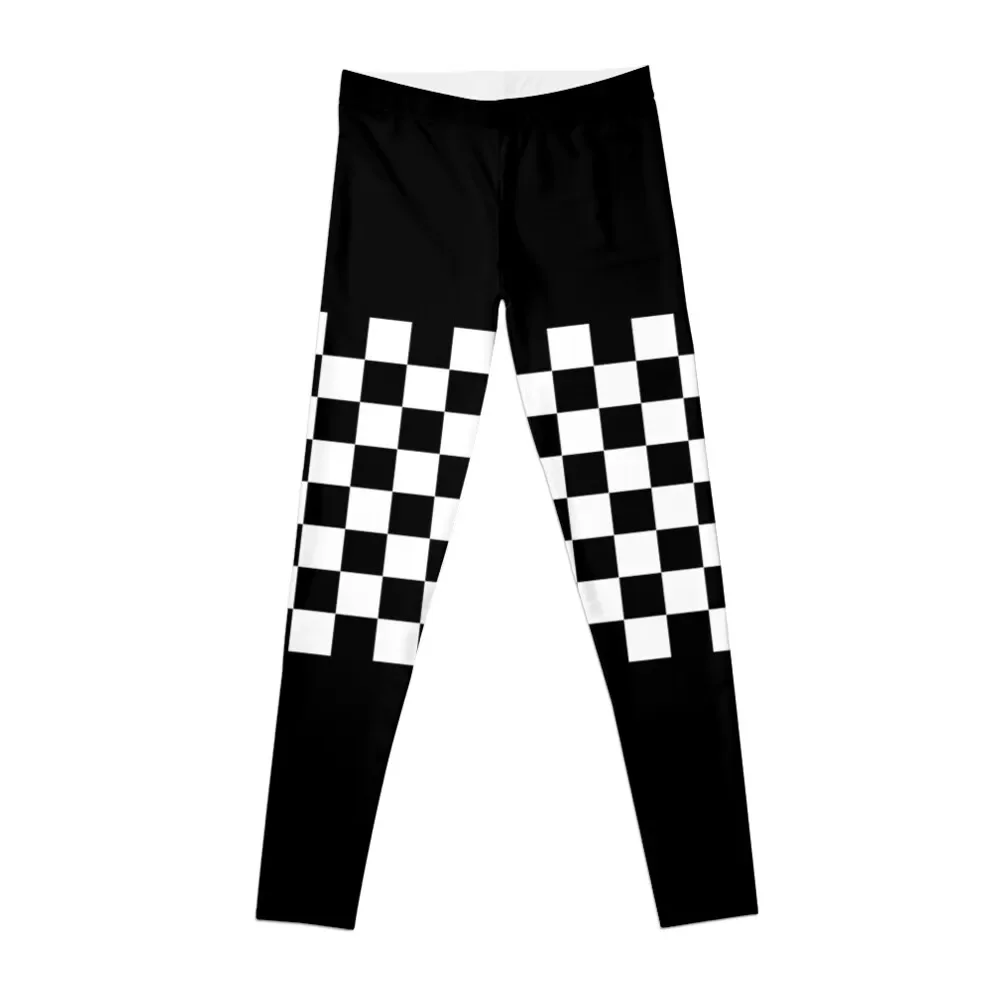 

Black & White Checkered Ska Leggings Legging sport gym wear legging pants raises butt sporty woman push up Womens Leggings