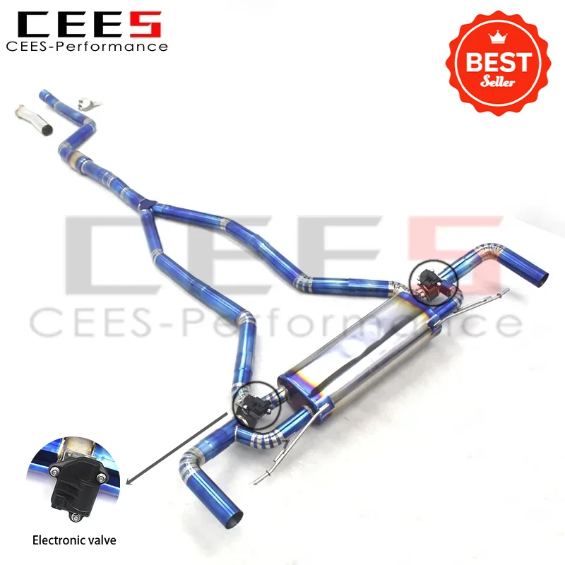 

cees Single Tube Design Exhaust System for BMW X5 X6 B58 3.0T G05 G06 2019-2023 Valvetronic Valve with Muffle Exhaust Assembly