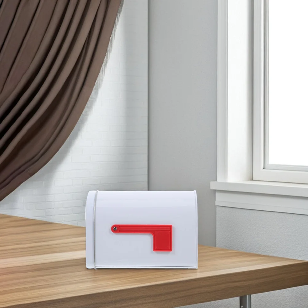 

2Pcs Decorative Tinplate Mailbox Vintage Metal Storage Boxes Small Letter Organizer Box for Home Playhouse Mailbox