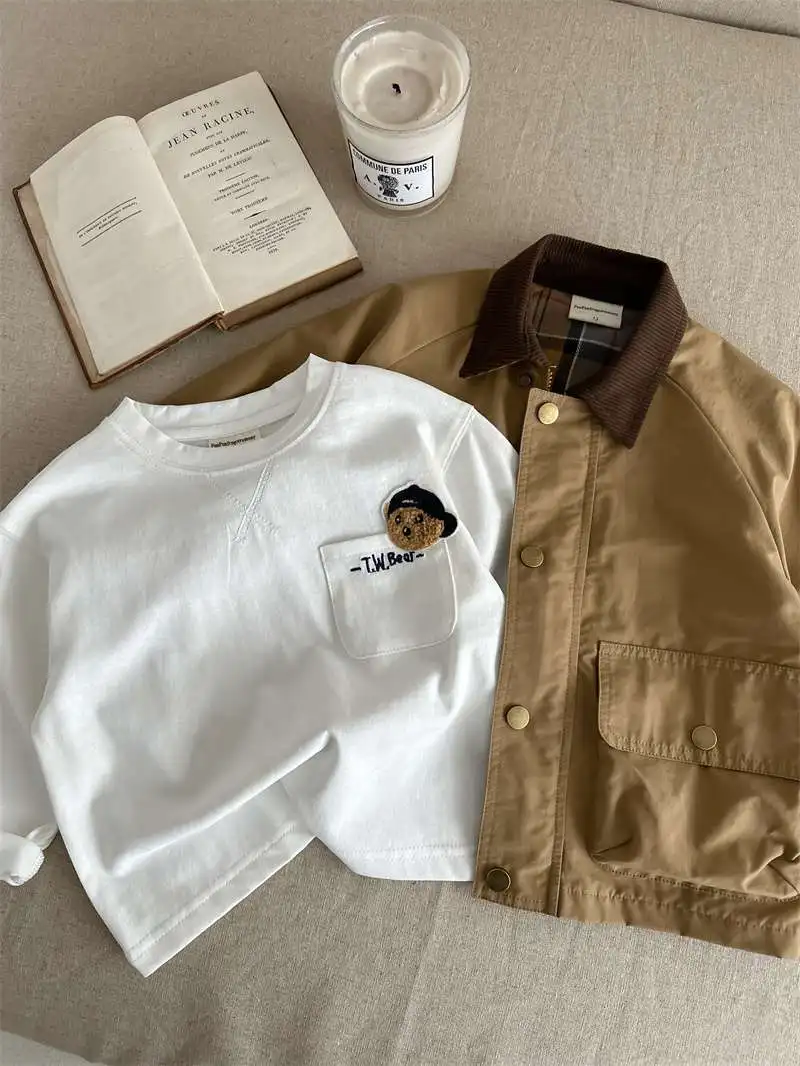 2026 UNITIM Frühling Herbst Kinder Jungen Jacke Kariert mit Taschen Langarm Kleinkind Jungen Oberbekleidung Mantel Kinder Jungen Jacke – Detail 9