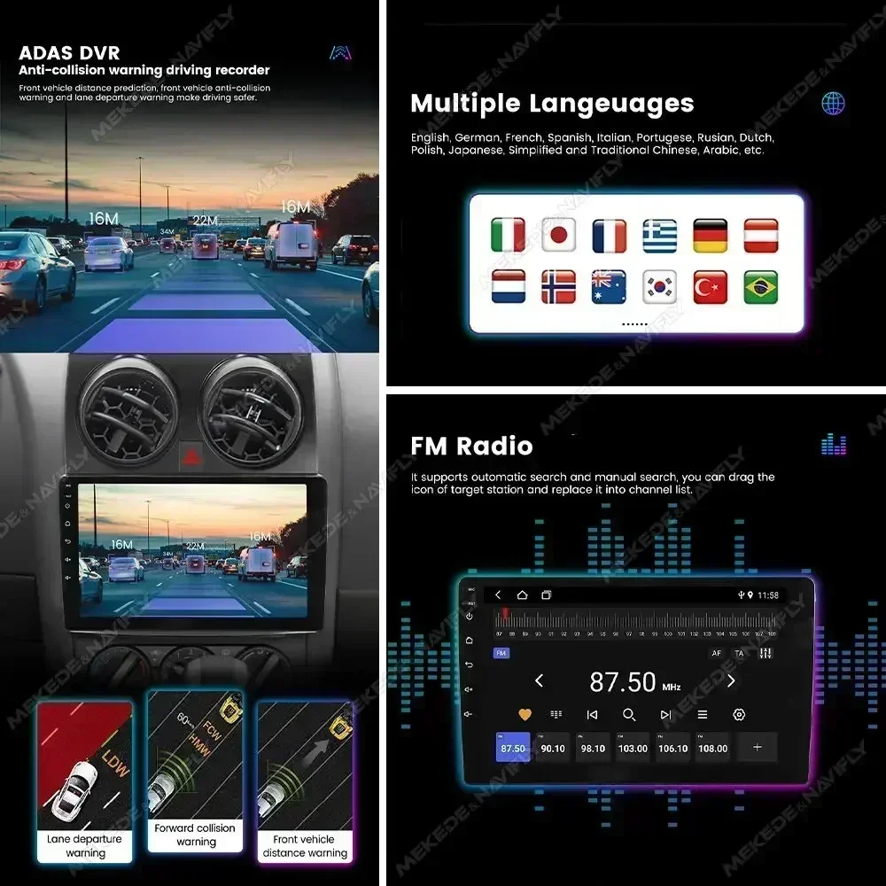 لسيتروين C4 C-Triomphe Quatre 2004 - 2014 أندرويد 14 Carplay راديو السيارة مشغل وسائط متعددة ستيريو واي فاي نظام تحديد المواقع والملاحة HD الشاشة #6