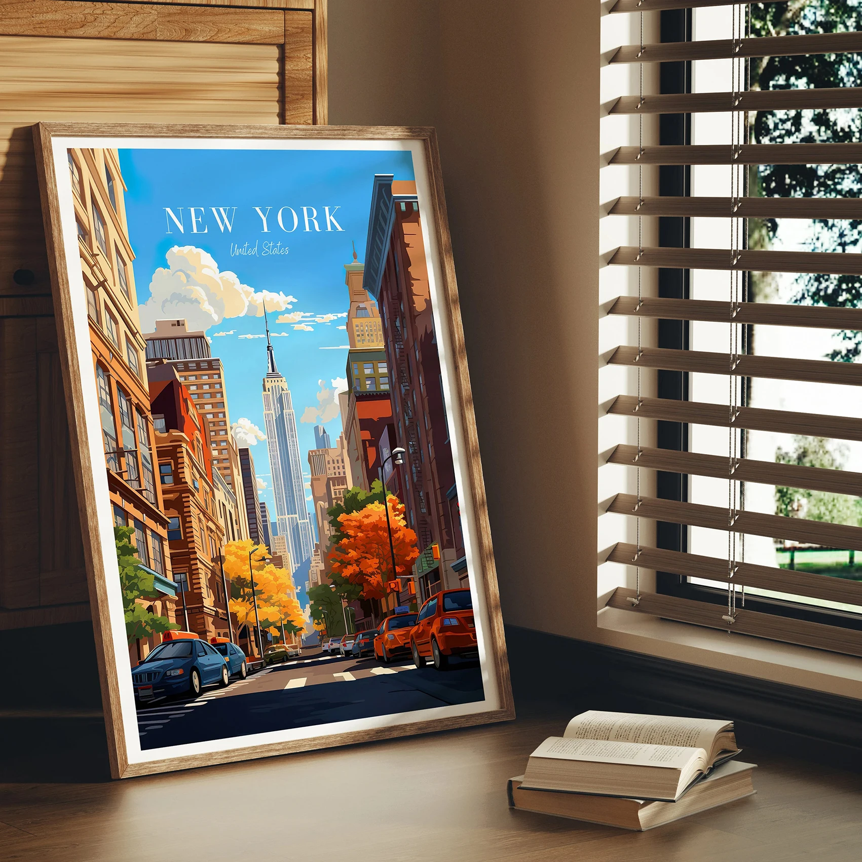 

New York travel poster, home décor, perfect gift and lasting travel souvenir, art print, suitable for bedroom and living room.