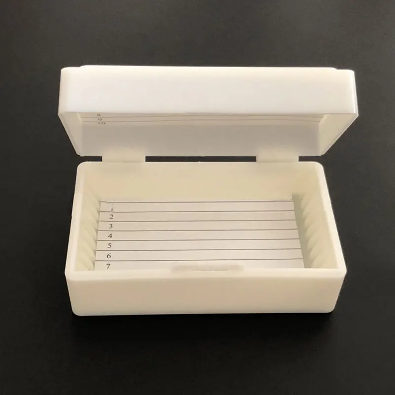 Plastic Microscope Glass Slide Box 100 50 25 12 10pcs Biological Slices Storage Case Holder for Prepared Microscope Slides