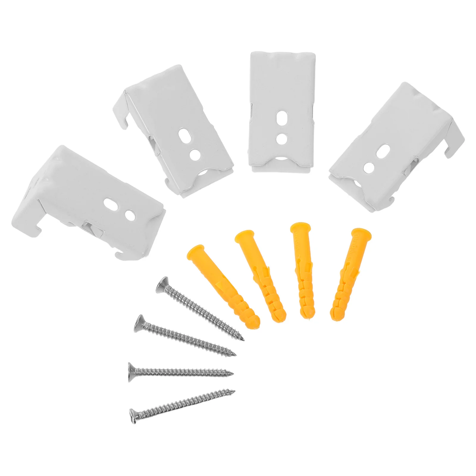 

4pcs 22Mm Curtain Track Mounting Brackets Metal L-Shaped For Roman Shades Roller Blinds Support Hardware Window Blind Bracket