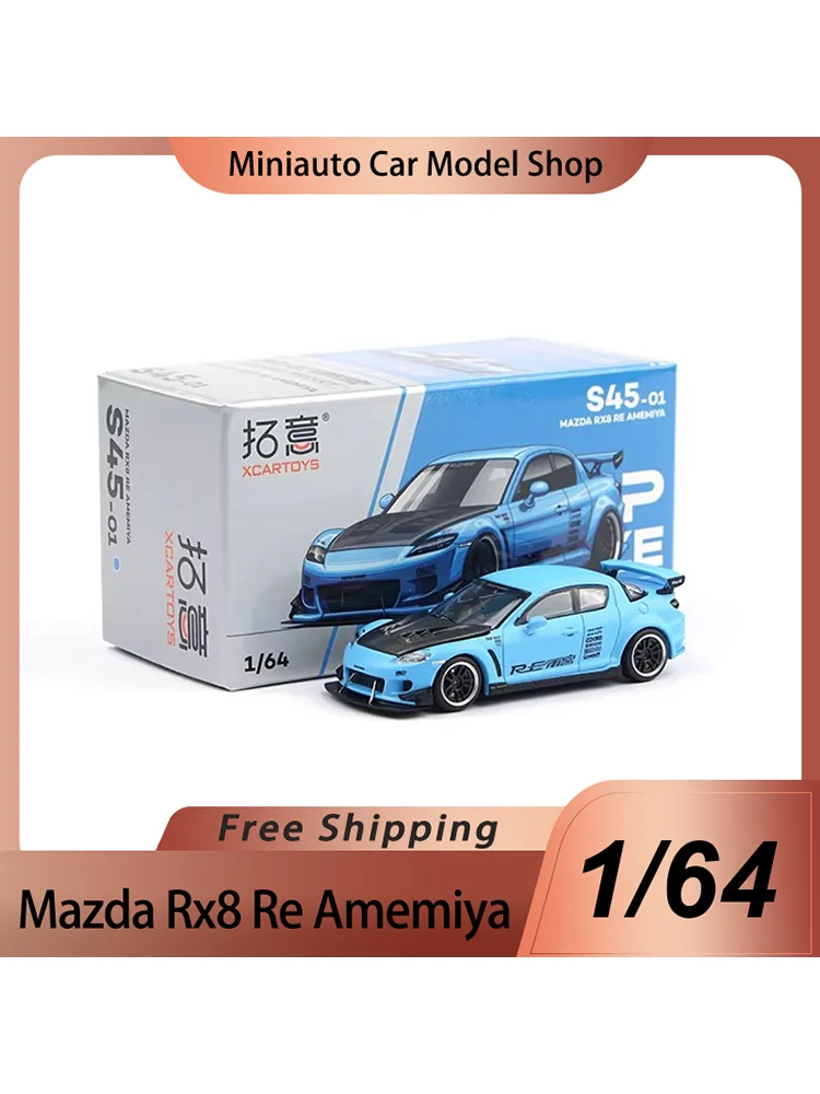 

New In Stock Xcartoys 1:64 Mazda Rx8 Re Amemiya Alloy Miniature Diecast Model Mazda Sports S45-01 Car Toys Kids Ornament Gift