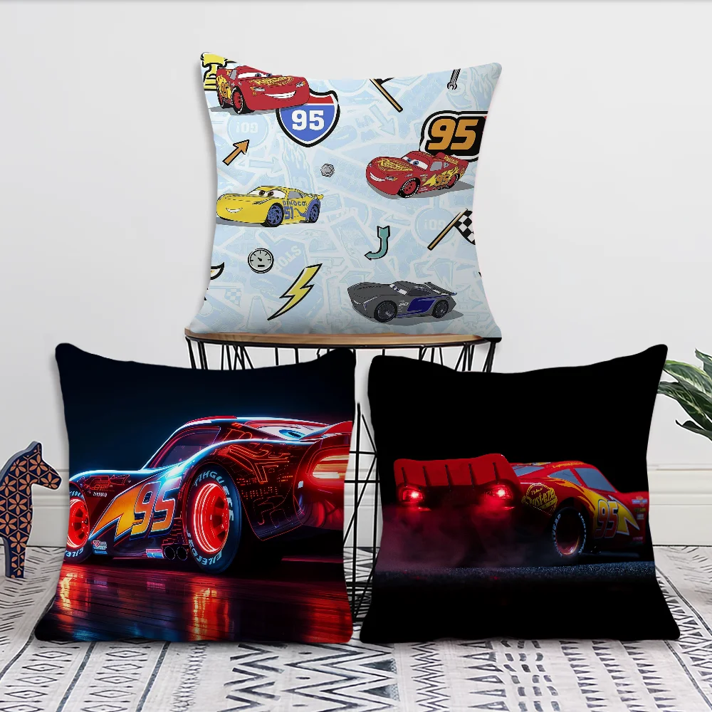 Lightning Car cushion cover Pillow Case M-McQueen Room Bedroom Sofa Living 95 Backrest Car Square Headboard