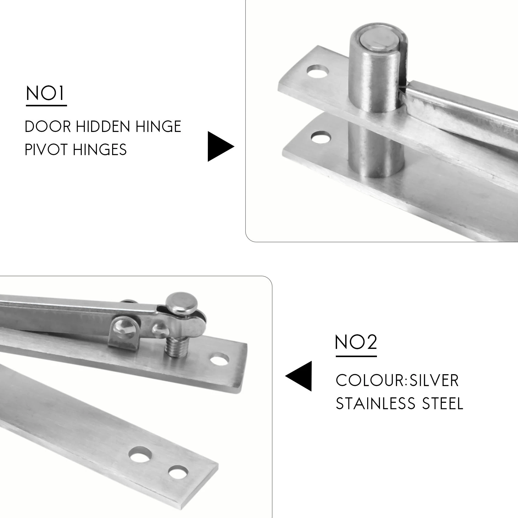 Zawias obrotowy ze stali nierdzewnej AY03, wytrzymały zawias obrotowy do drzwi drewnianych, wałek 360 stopni, zawias obrotowy ze stali nierdzewnej do drzwi Murphy