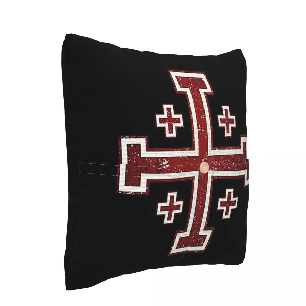 Jerusalem CrossMedieval Knights Cross CrusaderSquare Linen Pillowcase CushionCover Polyester Decor Bed Home Comfort Throw Pillow