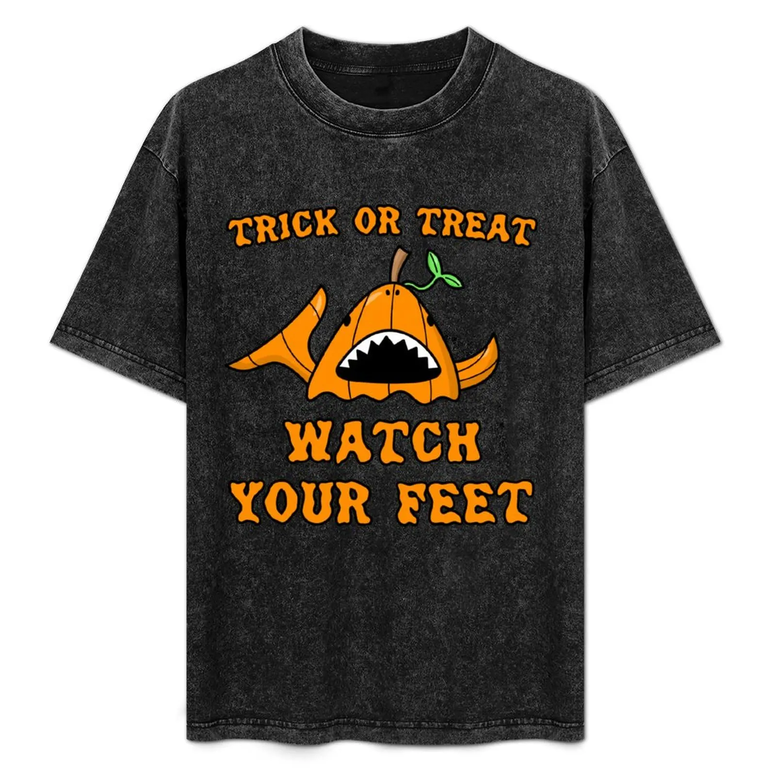 Pumpkin Shark Trick Or Treat Watch Your Feet Shark Costume T-Shirt man clothes quick-drying sweat shirts, men