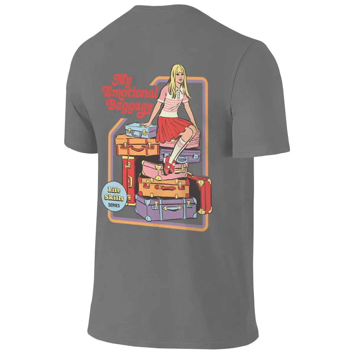 My Emotional Baggage Lengthening Reversible T-shirt Basic Commuting Korean Atmosphere Shirt