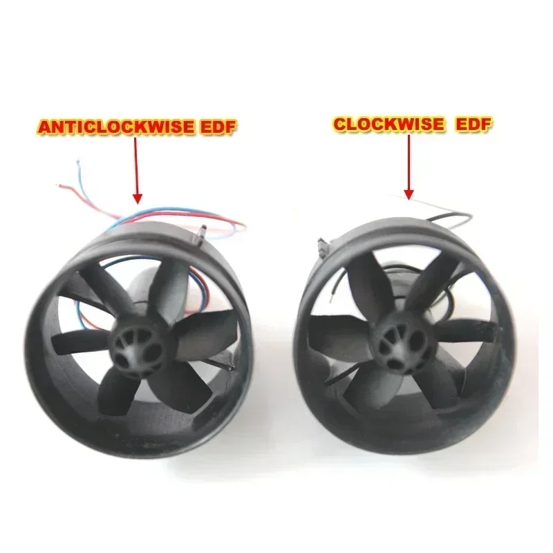 K30 30mm Ducted Fan System, 1 Pair CW+CCW, Black Housing, K286 Brushed Motor for RC Jet Plane