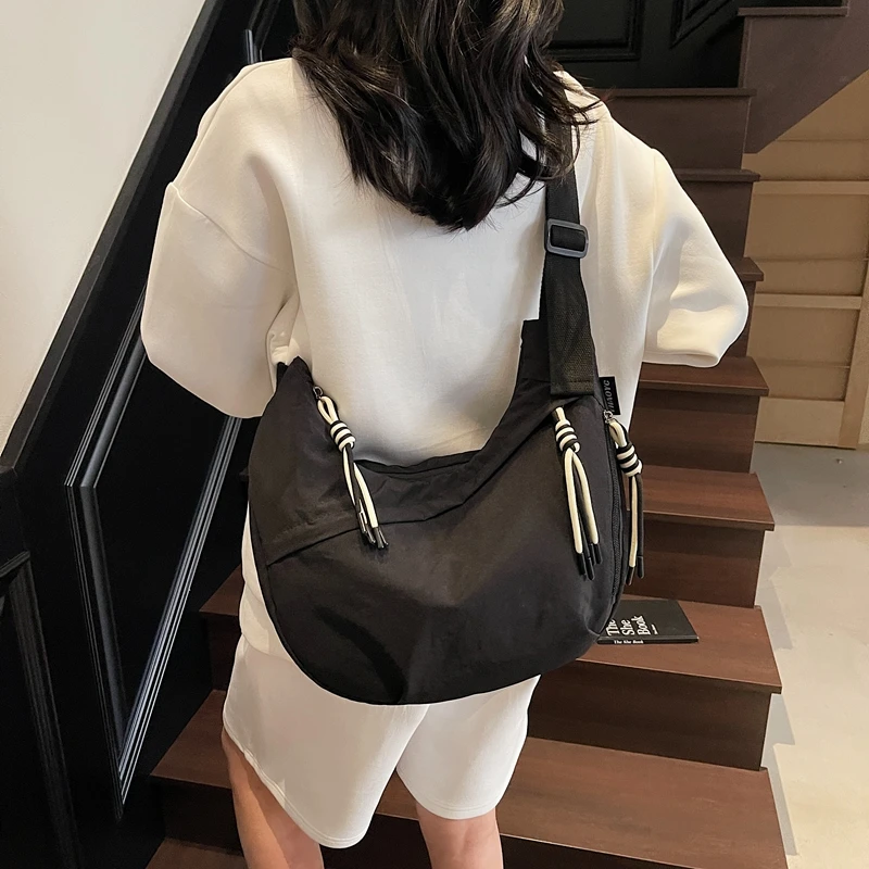 Japanese-style,simple and large-capacity crossbody bag,new female student single-shoulder versatile Hobos bag,Satchels purse