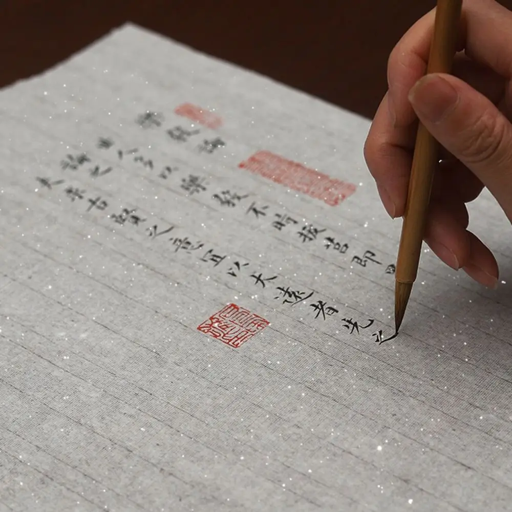 Papel de ala de cigarra translúcido blanco, rollo largo Extra fino, papel Mica maduro Xuan, práctica de caligrafía de estilo antiguo