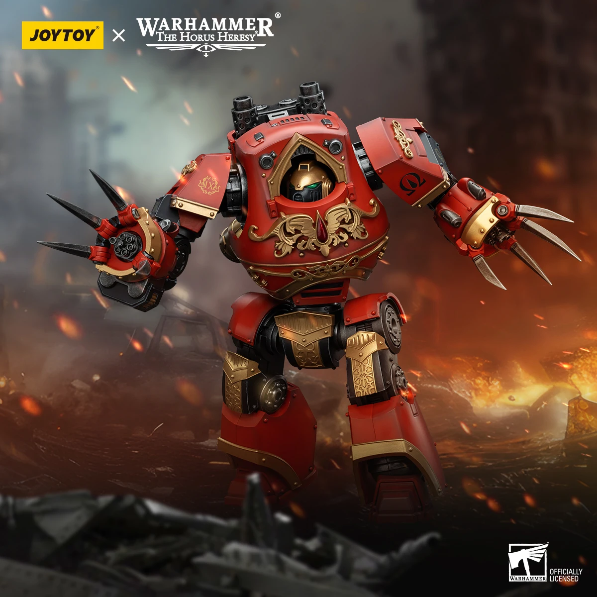 JOYTOY Warhammer 40K Blood Angels Contemptor-Incaendius Dreadnought 1:18 Figures Game Model Mecha Toys 