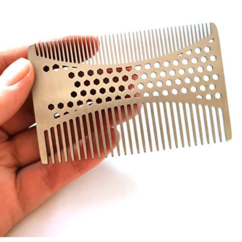 Titanium Steel Comb Professional Salon Hair Hairdressing Anti-static Barbers Comb Ultra Thin Hair Brush For Men High Quality