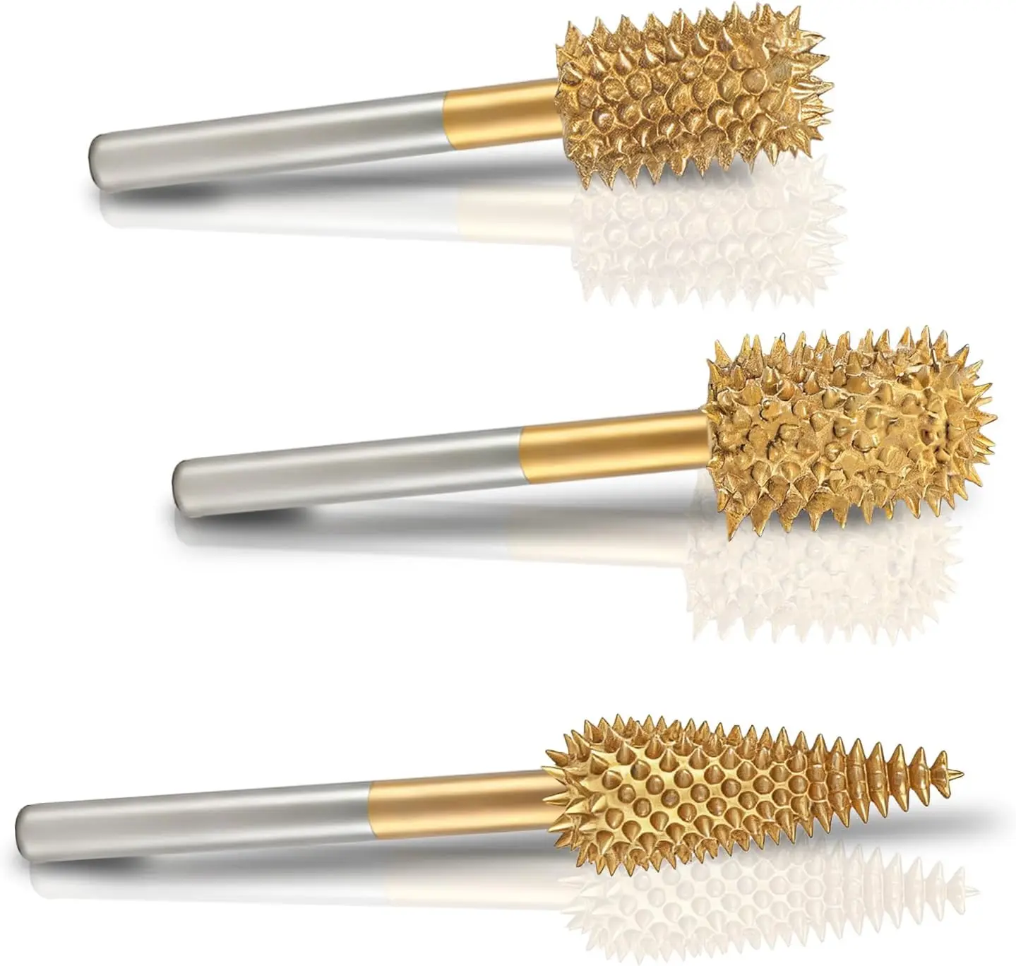 3pcs Titanium Coated Carbide Rotary Burr Set 1/8