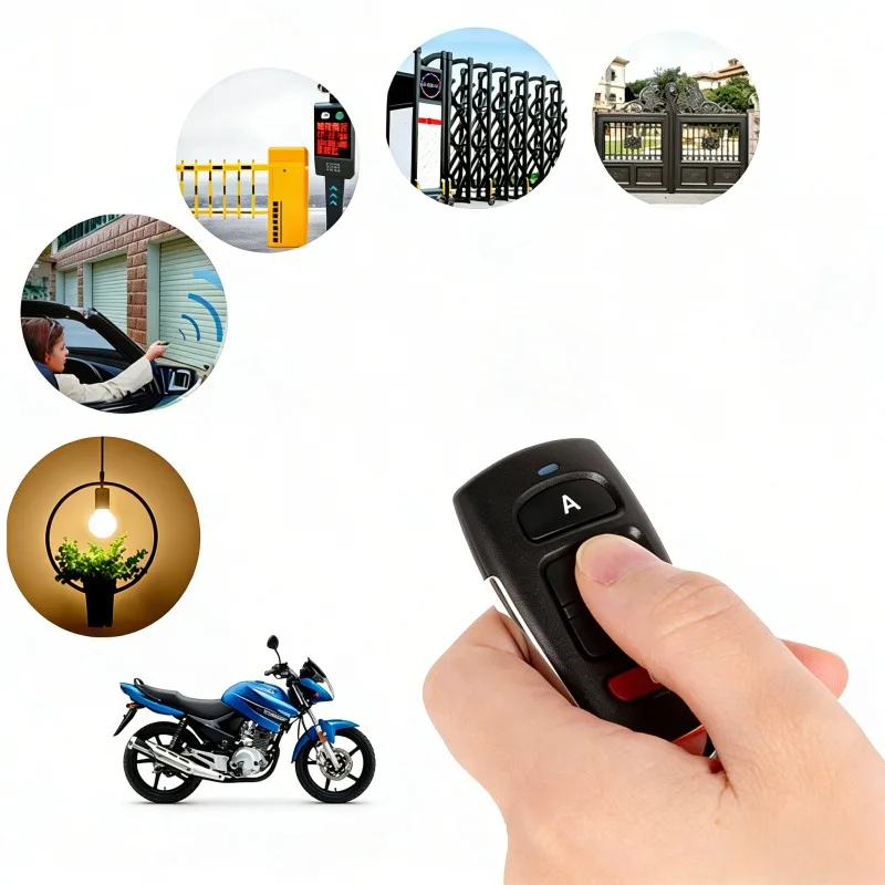 Universal Wireless Copy Remote 4-Button Garage Door Opener Handheld Transmitter 433MHz RF