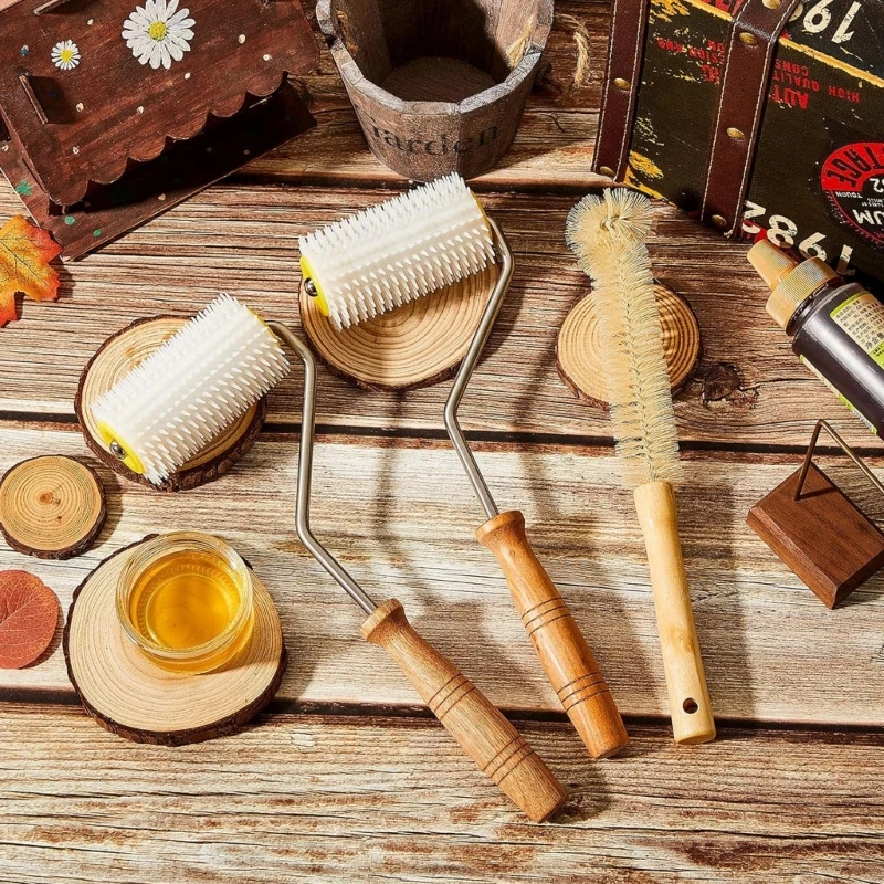 Set Alat Ekstraktor Madu Rol Jarum Membuka Tutup Hadiah untuk Dropship Peternak Lebah