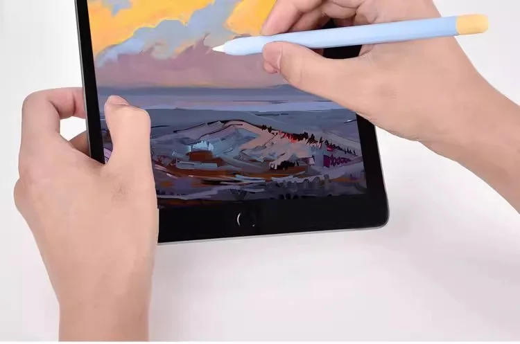 Federmäppchen für Apple Pencil Pro und Pencil 2. und 1. Generation, Tablet-Stylus-Schutzhülle, weiches Silikon, stoßfest – Detail 9
