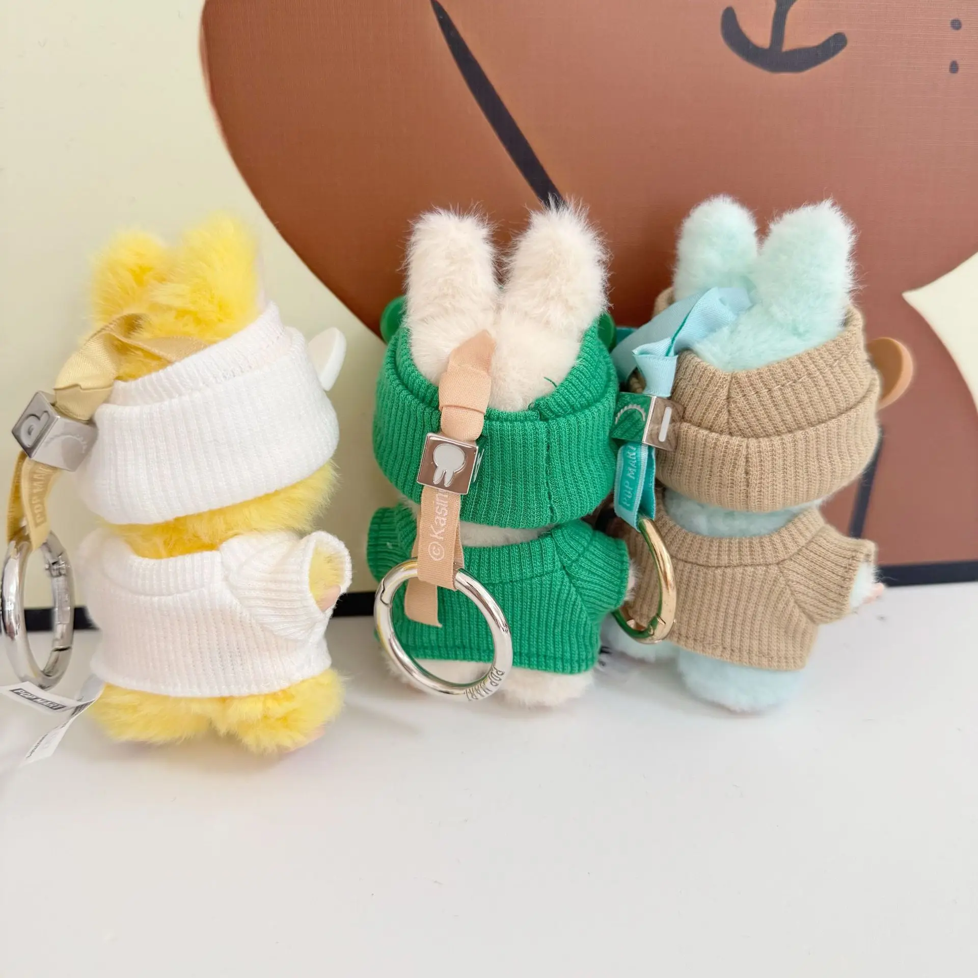 Roupas de boneca acessórios roupas em forma de animal bonito para 10.5cm labubu 4.0 o monstros pino para série amor ropa labubu presente