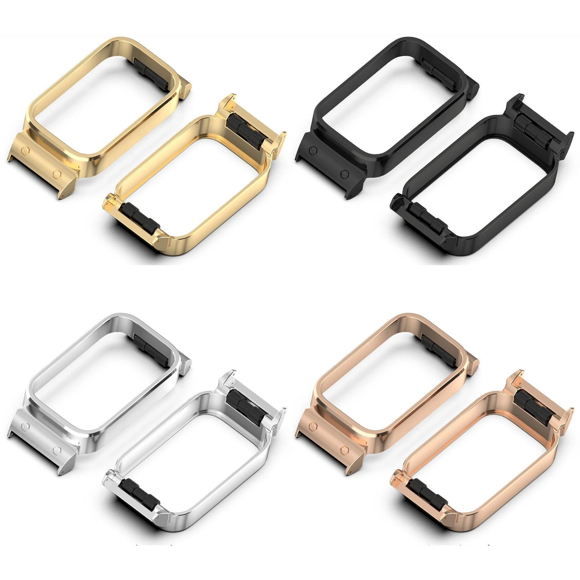 金属時計ケーススーツ Xiaomi Miband9 アクティブと Redmi 時計 Band3 保護金属フレーム
