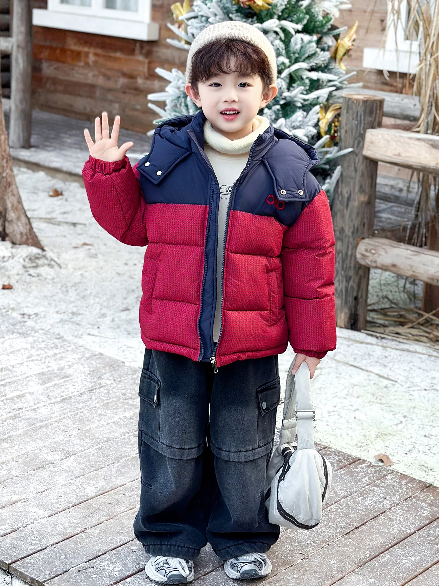 

Thiened Cotton Jaet for Boys Winter Faionable Parka Coat with Fce Warm And Sli Baby Boy Winter Clothes