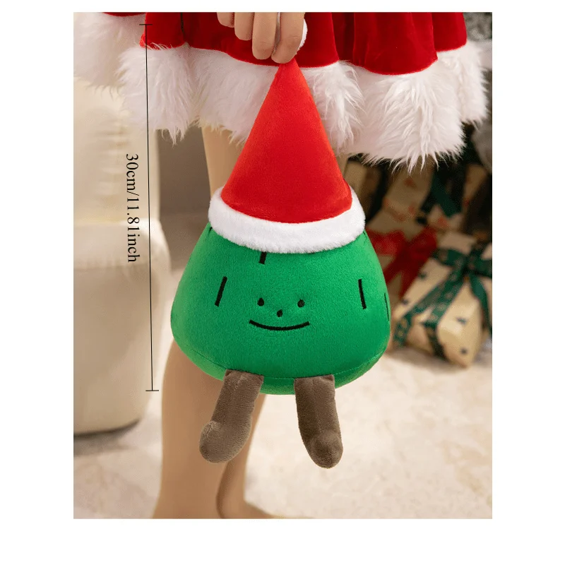 Bonito árvore de natal travesseiro cura-estilo árvore de natal brinquedo de pelúcia criativo casa sofá e quarto ornamento decorativo