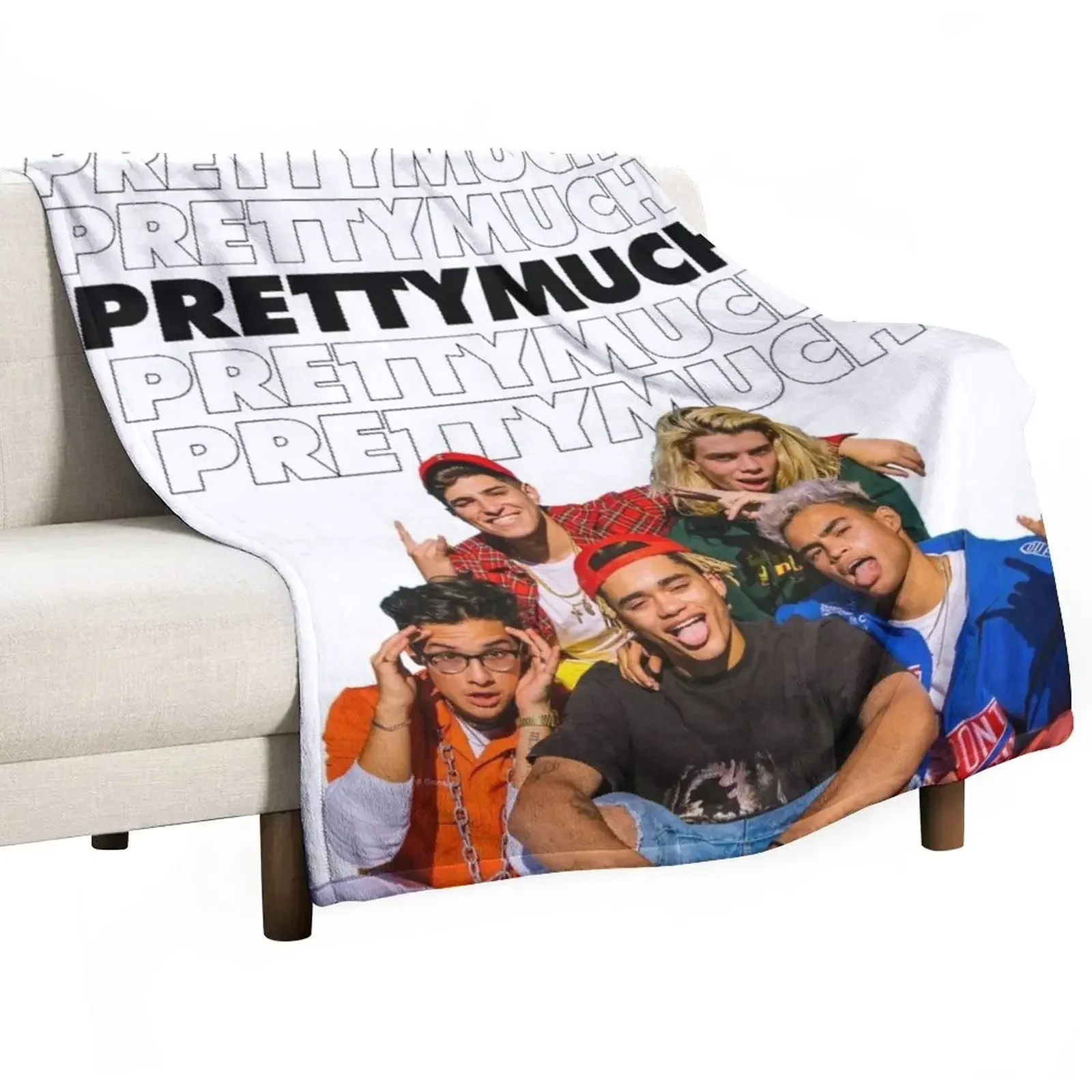 

PRETTYMUCH w/ logo Throw Blanket Sofa Quilt For Baby Blankets Sofas Of Decoration Blankets