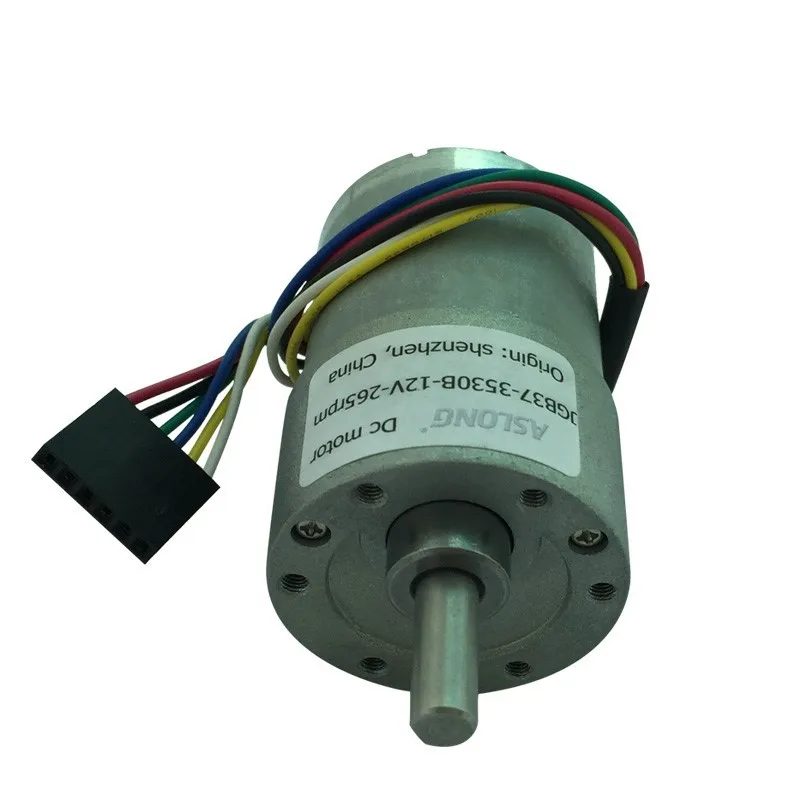 JGB37-3530B Encoder motor Deceleration motor Speed measuring motor 12V 24V 6RPM-1600RPM