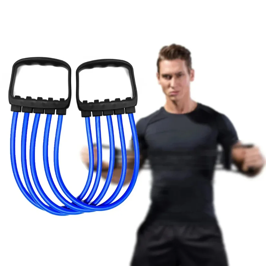 

Full Body Workout Set with 5 Resistance Bands Enhance Pilates Push Ups and Muscle Strength Training