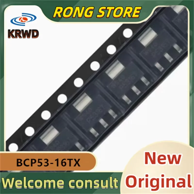 (50 Buah/100 Buah) P5316T BCP53-16TX BCP53 SOT-223 80V,1A Chip IC Baru dan Asli