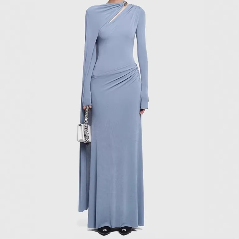 Elegant Evening Dress Long Sleeve Midi Dress Women Formal Party Gowns Spring Summer Matching Sets Jumpsuit Playsuit