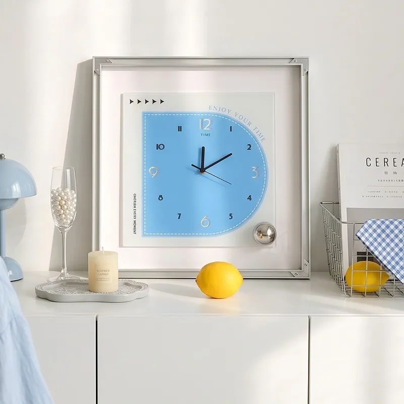 Minimalist Wall Clock Modern Wall Clocks Living Room Decorated Interior House Stylish Hanging Clock Elegant Desktop Ornaments