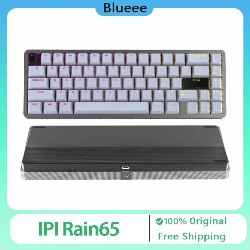 

IPI Rain65 Mechanical Keyboard Magnetic Axis Wireless 3 Mode Aluminium Alloy Customized Hot Swap RGB Esports PC Gaming Keyboard