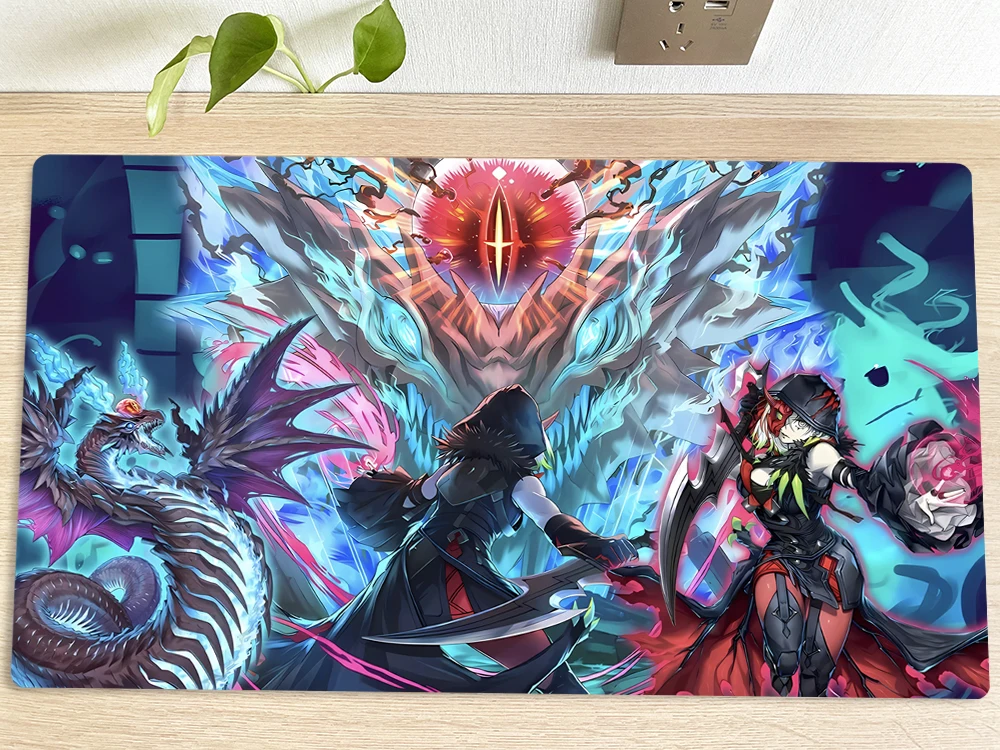 YuGiOh Table Playmat Startling Stare of the Snake-Eyes TCG CCG Mat Trading Card Game Mat Mouse Pad Gaming Play Mat Mousepad Bag