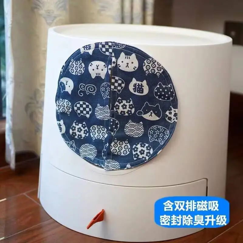 Castle cat litter box anti odor door for MAYITWILL  curtain pure handmade anti odor and anti sand cat toilet accessories