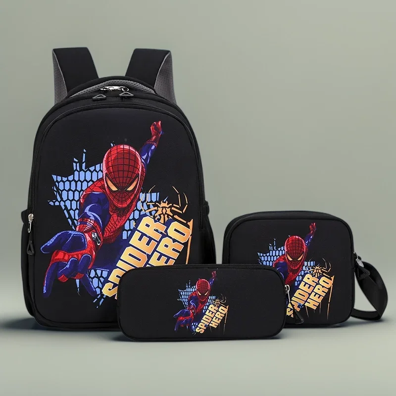 Рюкзак с изображением Человека-паука в стиле аниме, детский рюкзак Kawaii Kuromi, школьный рюкзак, милые сумки с котенком, новые детские повседневные сумки Mochila с Человеком-пауком, лучший подарок