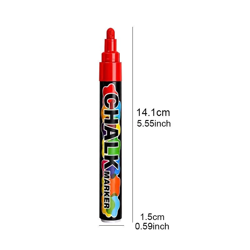 8 Colors Erasable Liquid Chalk Pen, Reversible Dual Tips, Suitable for Blackboards, LED Light Boards & Glass, Drawing for Store