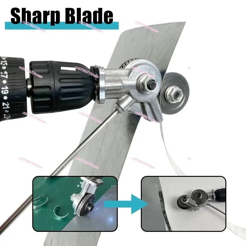 Electric drill, shearing device, hand electric drill changed to convert metal, iron shears changed to change cutter