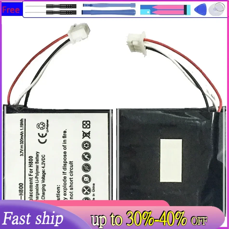 Efficient 400mAh Earphone Battery for LOGITECH H800 533-000067 AHB472625PST, 533-000067