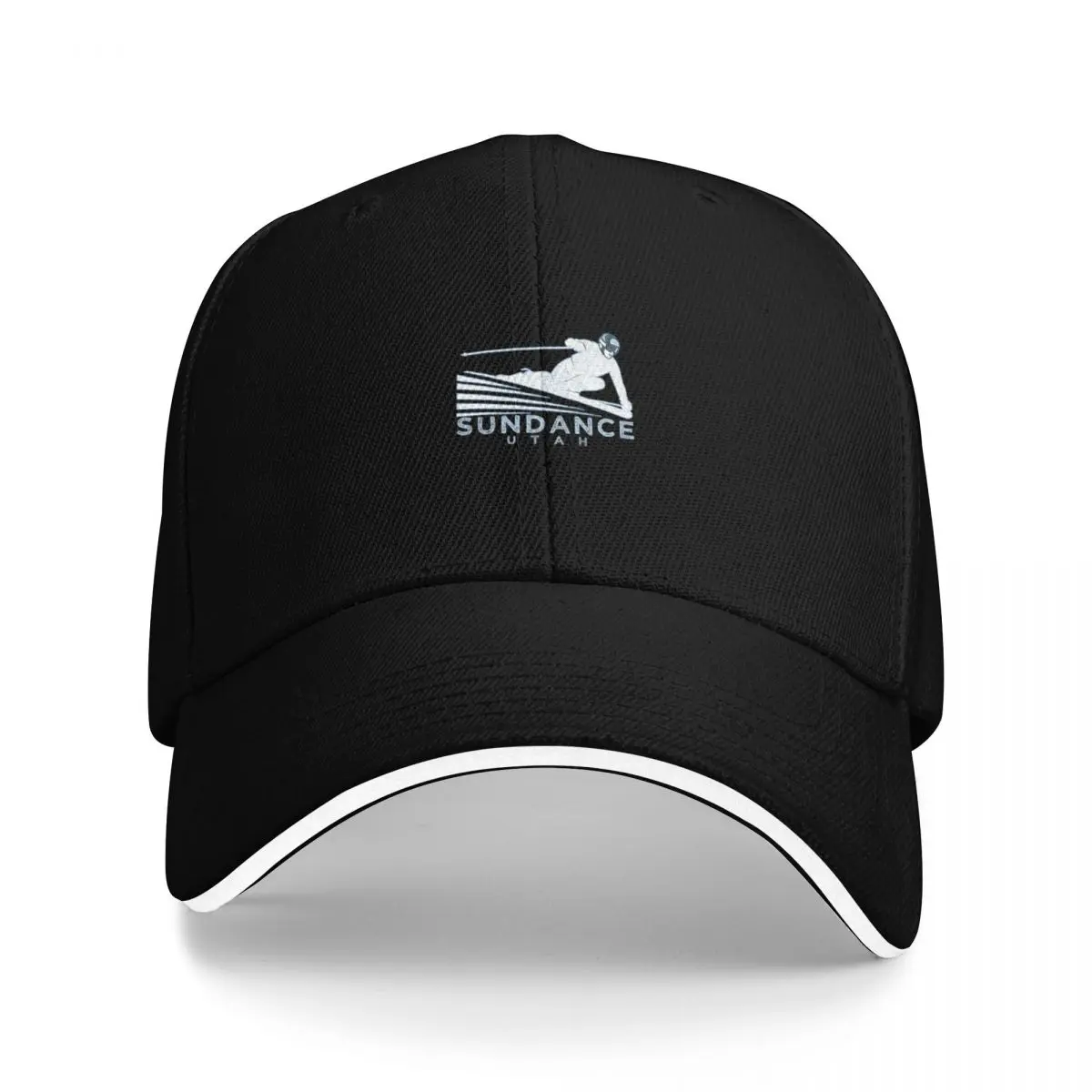 

Retro Ski Sundance, Utah Illustration - Vintage Snow Ski Premium Baseball Cap Sun Cap Luxury Hat Big Size Hat Men's Women's