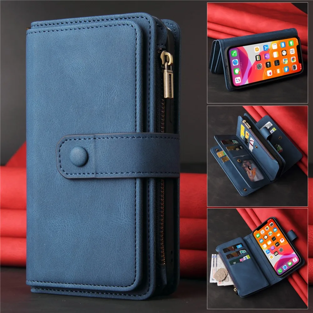 

For Xiaomi Poco X8 Pro Max 5G 2026 15-Card Zipper Leather Wallet Case For Poco X8 Pro Luxury Cover Mi Phone X8 X 8 Pro Funda