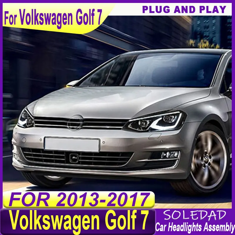 Car Styling for Volkswage Golf 7 LED Headlight 2013 2014 2015 2016 2017 DRL Dynamic Signal Head Lamp Projector Accessories