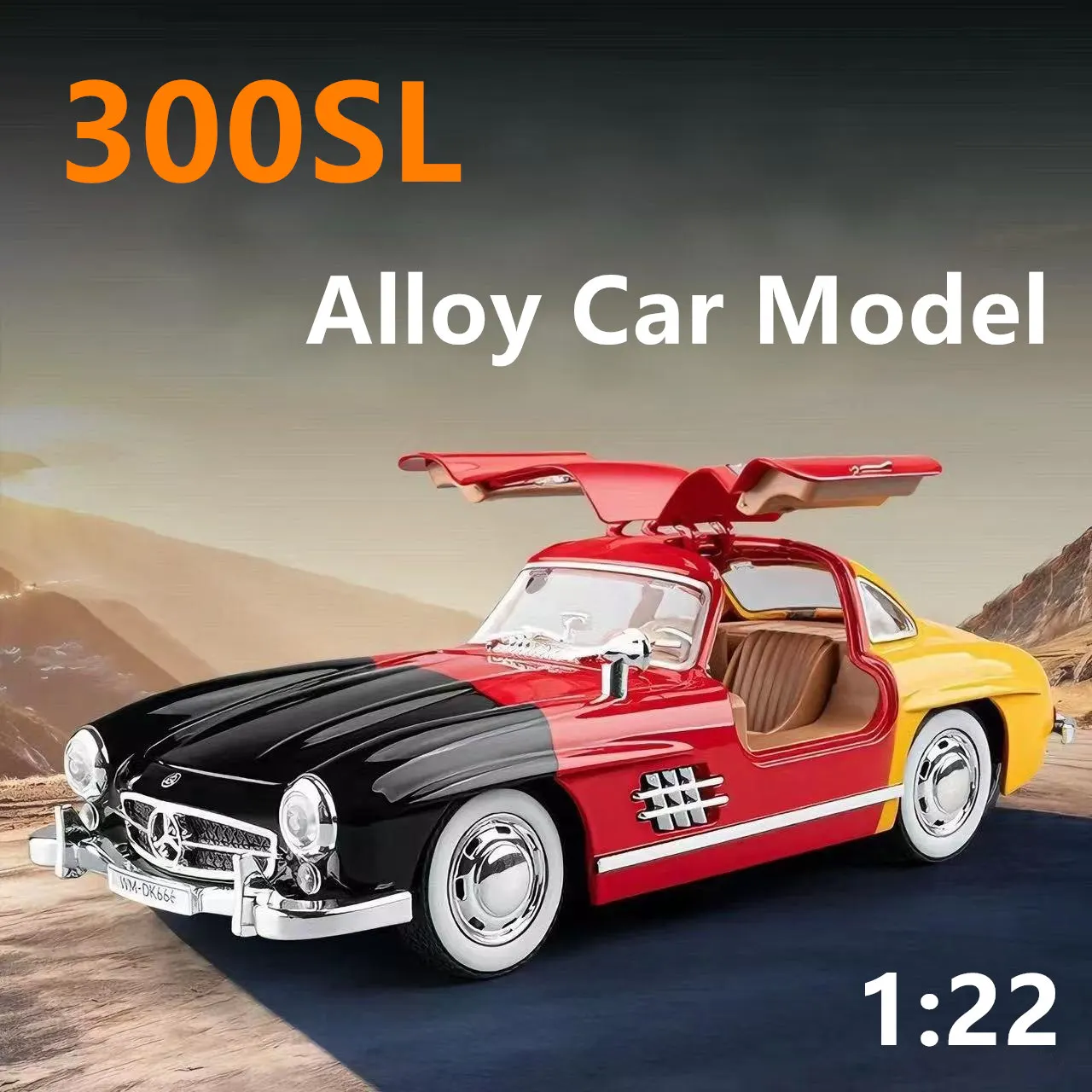 

New 1:22 Benzs 300SL Alloy Miniature Car Model Diecast Metal Scale Model Car Sound＆Light Children Toy Car Vehicles Birthday Gift