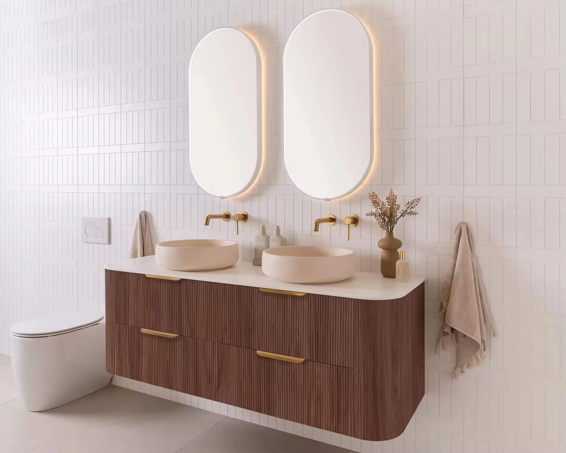 /Chinese Hot Sale High Quality 52 Inch Sinks Floating Wall Mount Bathroom Basin Cabinet Furniture Bathroom Vanity With Sink