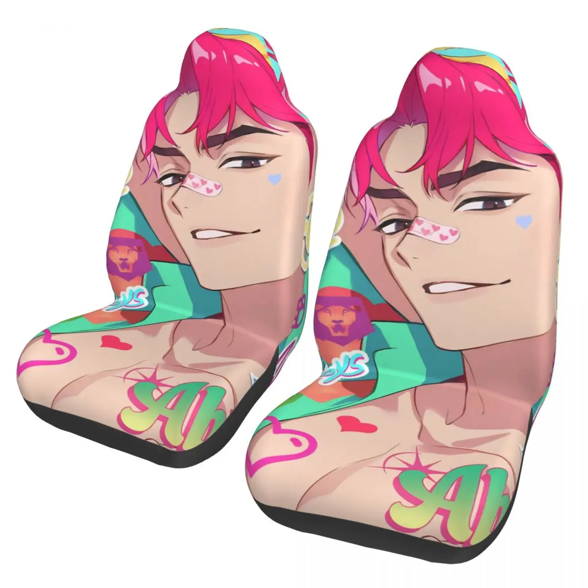 Saja Boys العالمي غطاء مقعد السيارة حامي الملحقات الداخلية السفر KPop شيطان الصيادين الجبهة الخلفية يتدفقون القماش وسادة