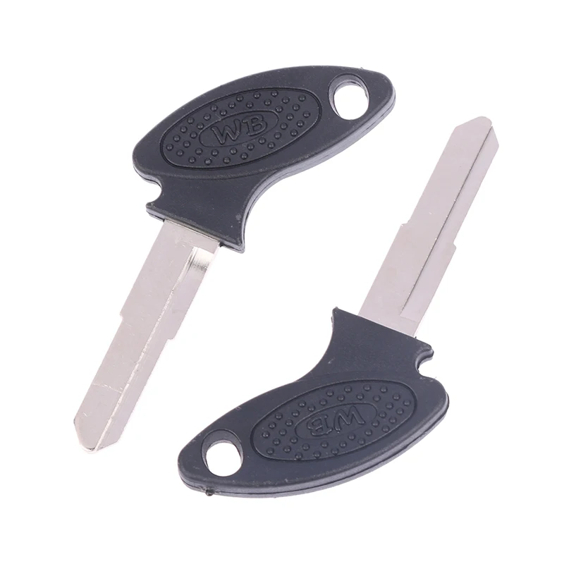 

CA 2PCS new Metal+Plastic Blank Uncut Key For Some Chinese Motorcycle Moped Left And Right Groove